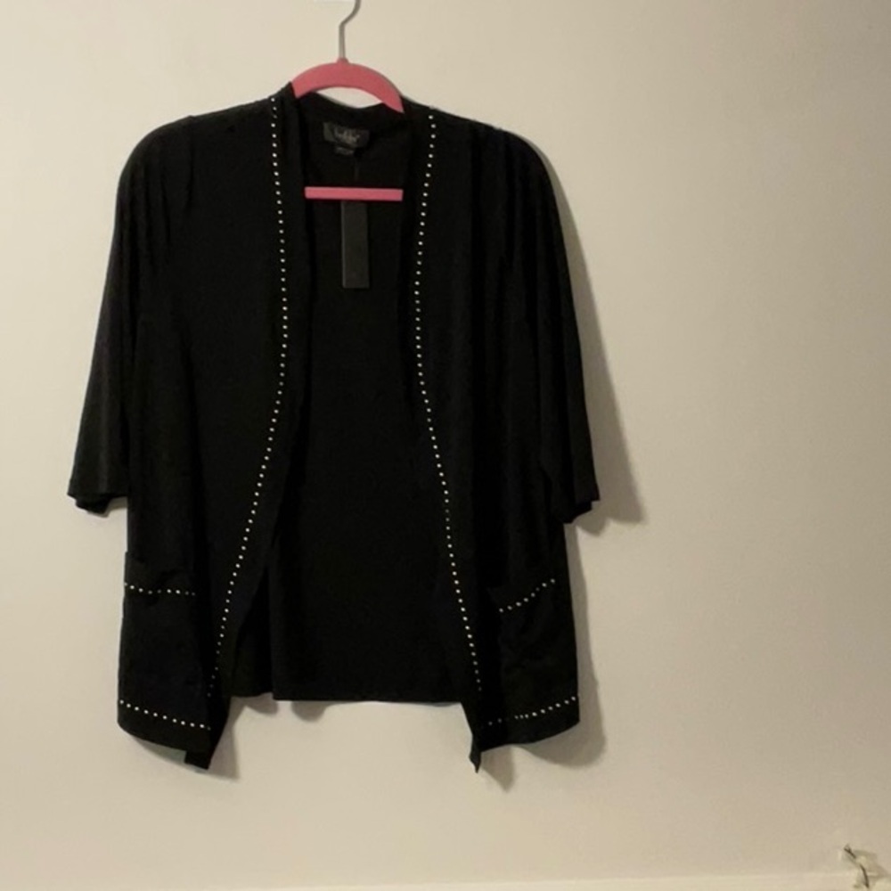 Belldini Black Cardigan with Studded Detail